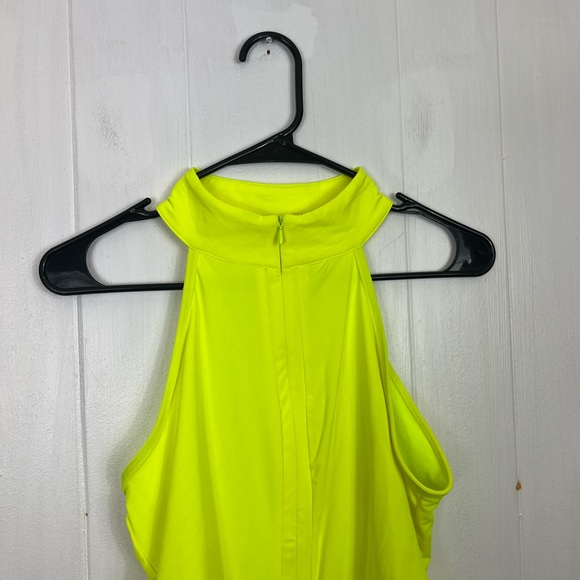 Icon Swim Neon Full Front Zip One Piece Swimsuit Sz L - Picture 3 of 8